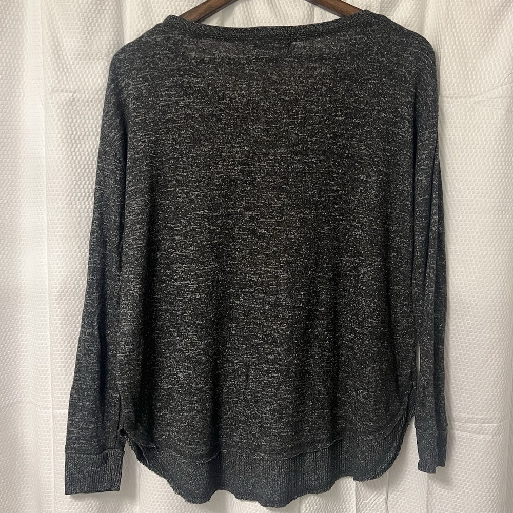 Ocean‎ Drive Destin Florida Long Sleeve Tunic Medium Gray Black NWOT Beach Boho - Picture 2 of 6
